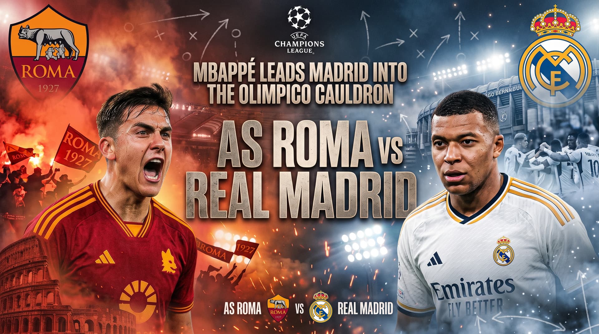 AS Roma vs Real Madrid: Mbappé Leads Madrid Into the Olimpico Cauldron