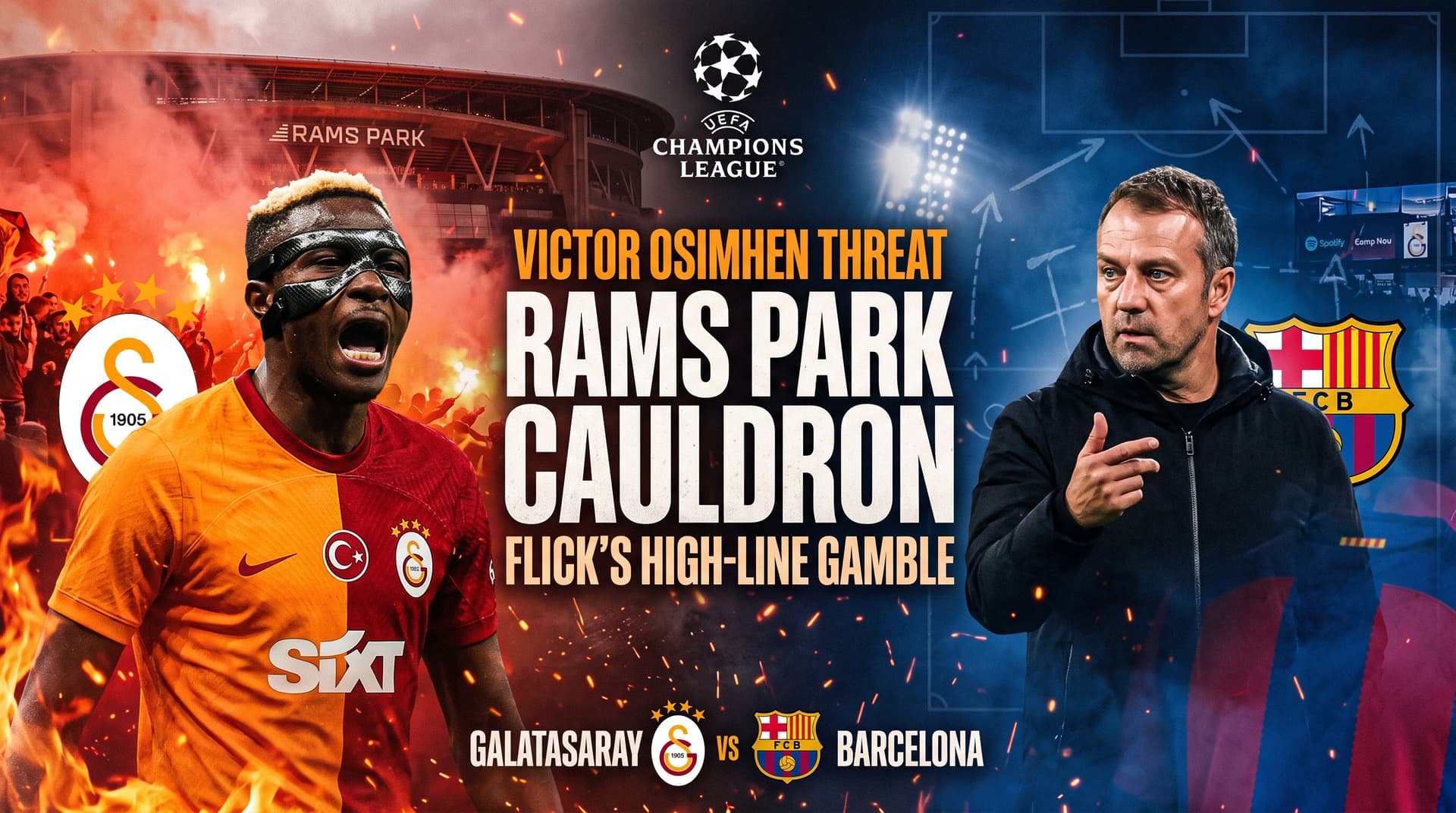 Galatasaray vs Barcelona Preview: Rams Park Cauldron, Victor Osimhen Threat, and Flick’s High-Line Gamble