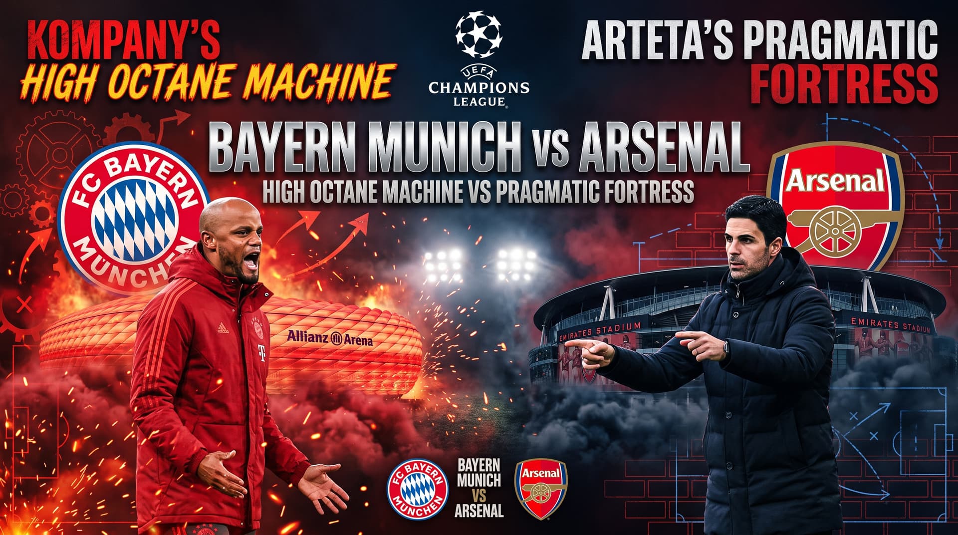 Bayern Munich vs Arsenal Preview: Kompany’s High Octane Machine Clashes with Arteta’s Pragmatic Fortress